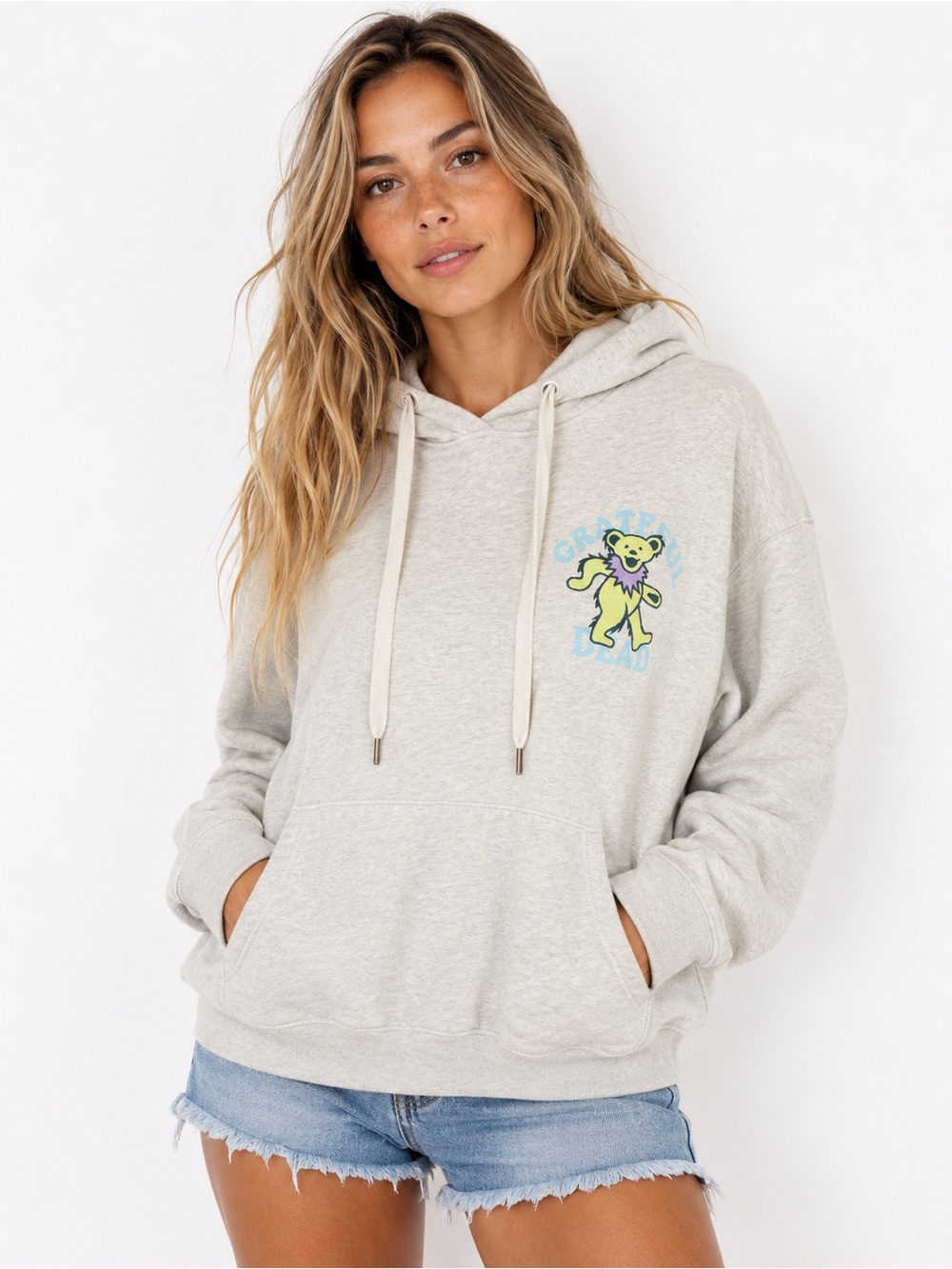 American Eagle Grateful Dead Dancing Bear Huggable Hoodie XS Oversized